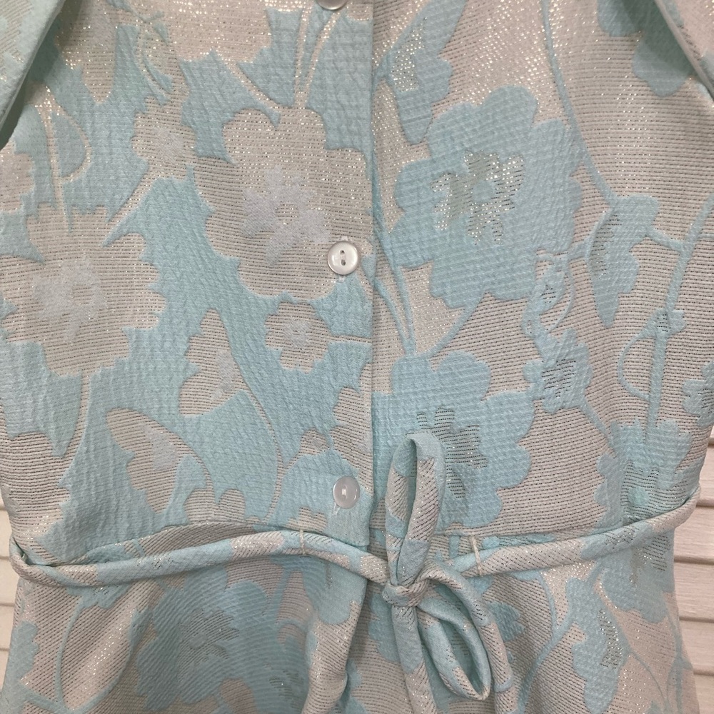 Girls blue dress  party rhinestone waist size 8 - Picture 13 of 14